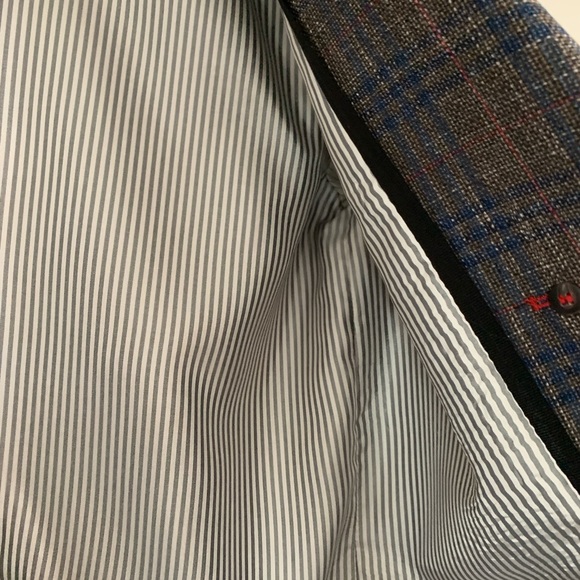 Veronica Beard brown plaid blazer with ruched sleeves - Picture 7 of 11